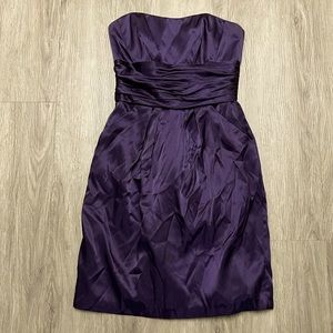 David’s Bridal Bridesmaid Lapis Strapless Dress